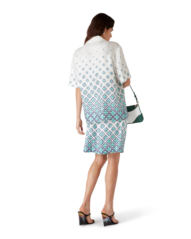 Casablanca Gradient Monogram Short Sleeve Silk Shirt | Casablanca Paris