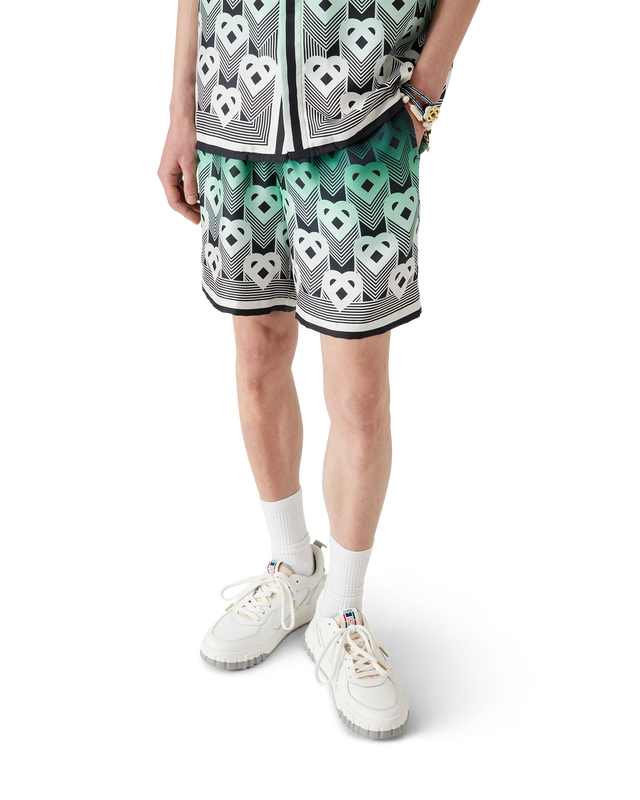 Casablanca Gradient Monogram Silk Shorts | Casablanca Paris
