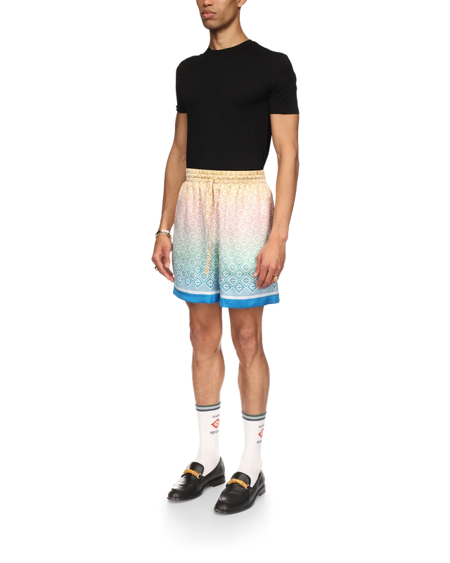 Casablanca Gradient Monogram Silk Shorts | Casablanca Paris