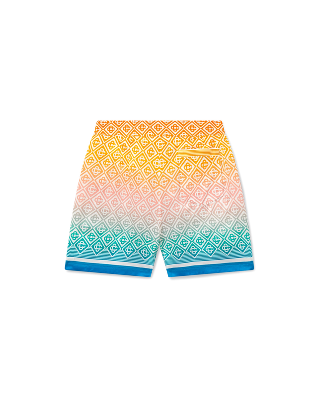 Casablanca Gradient Monogram Silk Tailored Shorts | Casablanca Paris