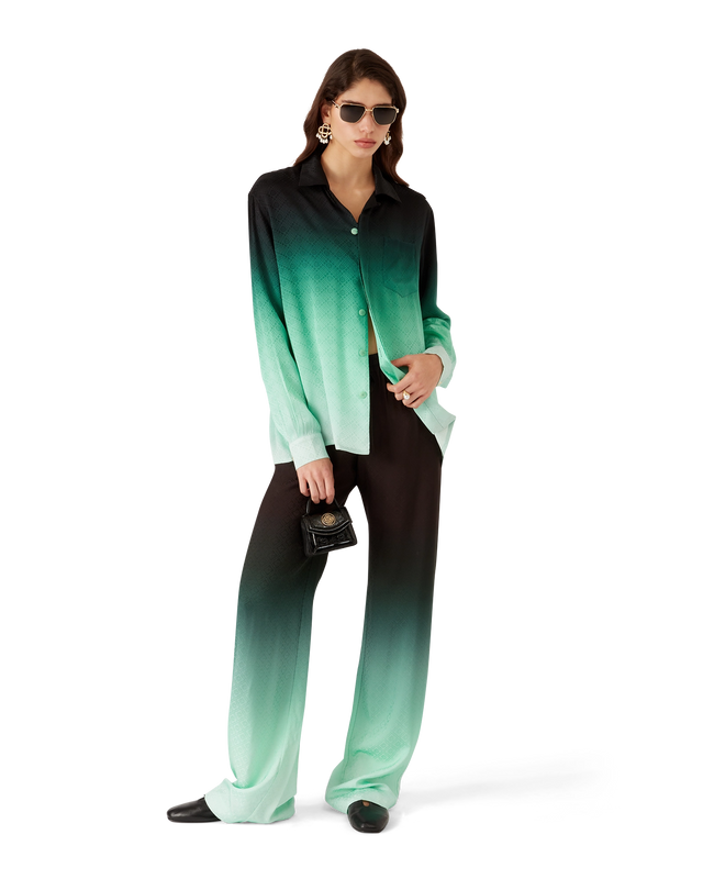 Casablanca Gradient Ping Pong Jacquard Long-Sleeve Silk Shirt– Casablanca