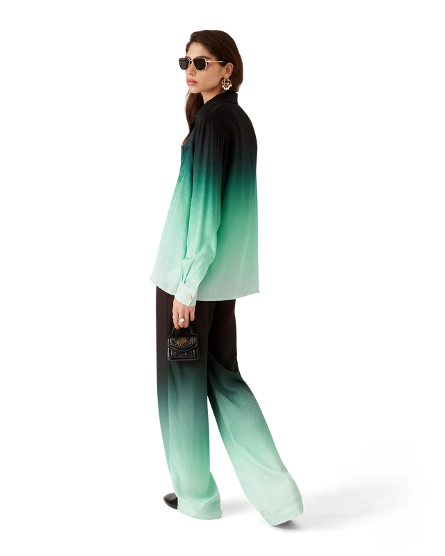 Casablanca Gradient Ping Pong Jacquard Long-Sleeve Silk Shirt– Casablanca