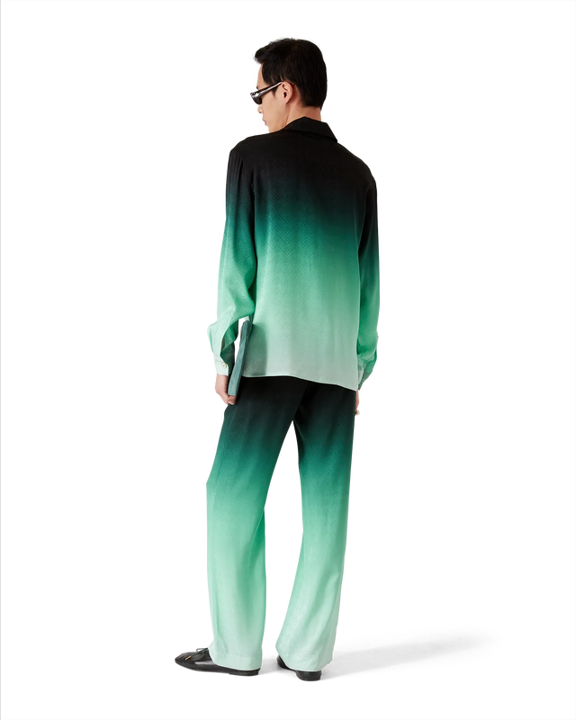 Casablanca Gradient Ping Pong Jacquard Long-Sleeve Silk Shirt– Casablanca