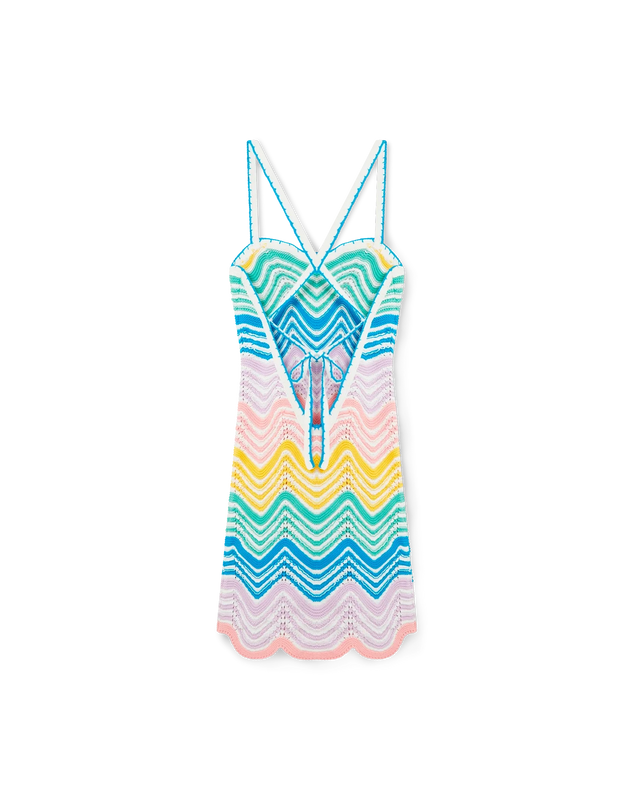Casablanca Gradient Wave Crochet Dress | Casablanca Paris