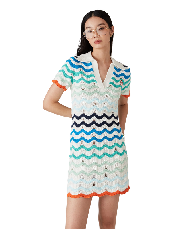 Casablanca Gradient Wave Crochet Mini Dress | Casablanca Paris