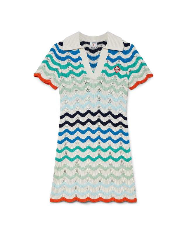 casablanca Gradient Wave Crochet Mini Dress | Casablanca Paris