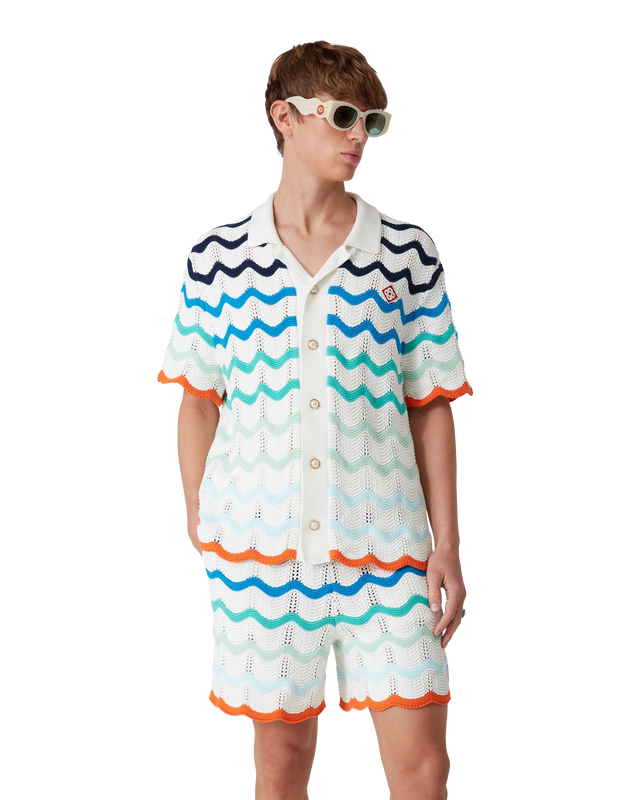 Casablanca Gradient Wave Crochet Shirt | Casablanca Paris