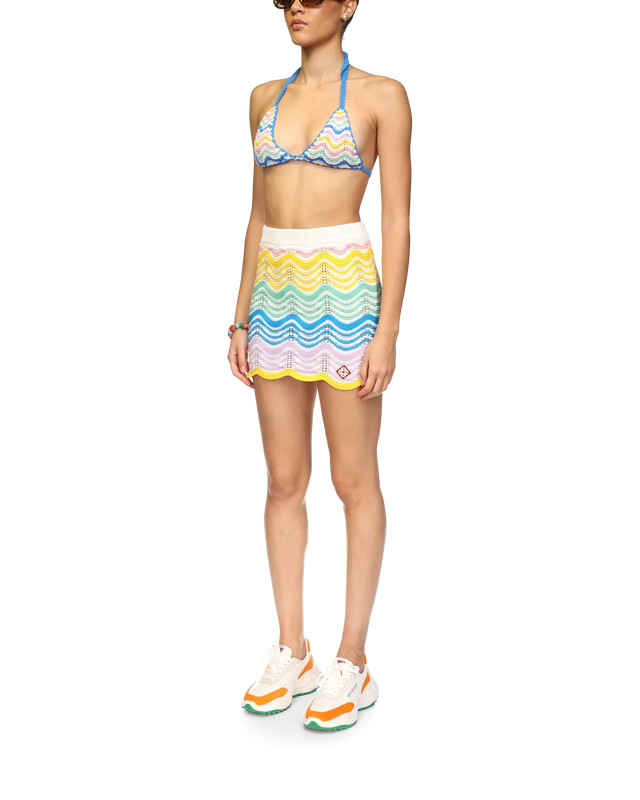 Casablanca Gradient Wave Crochet Skirt | Casablanca Paris