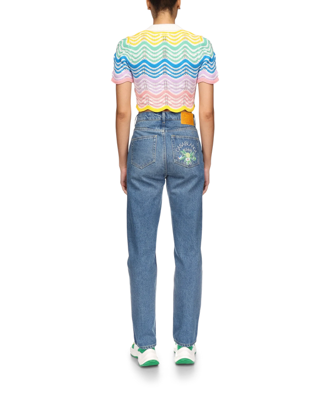 Casablanca Gradient Wave Crochet Top | Casablanca Paris