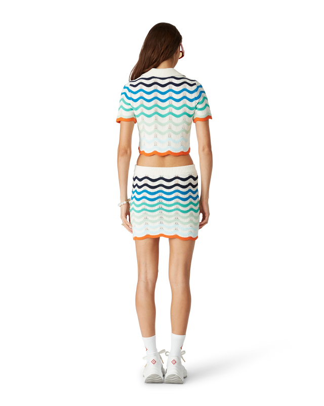 Casablanca Gradient Wave Crochet Top | Casablanca Paris