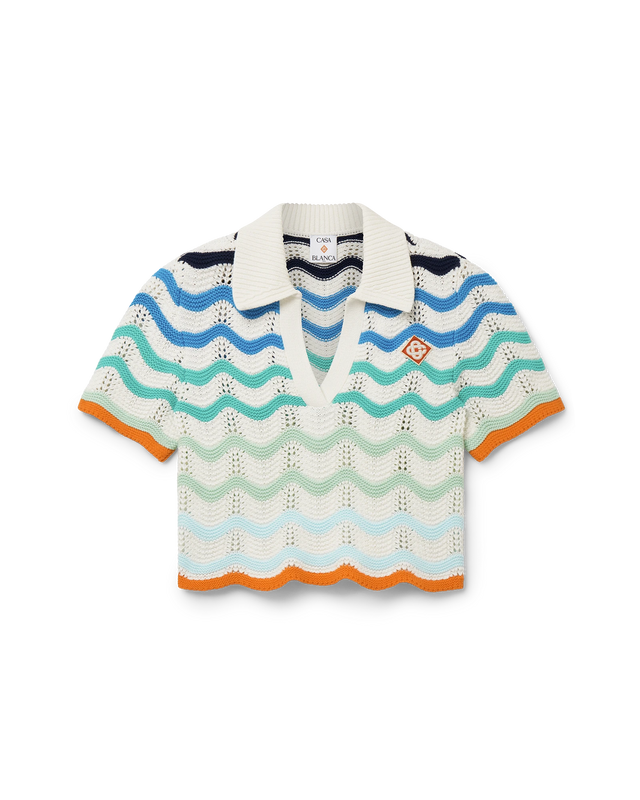 casablanca Gradient Wave Crochet Top | Casablanca Paris