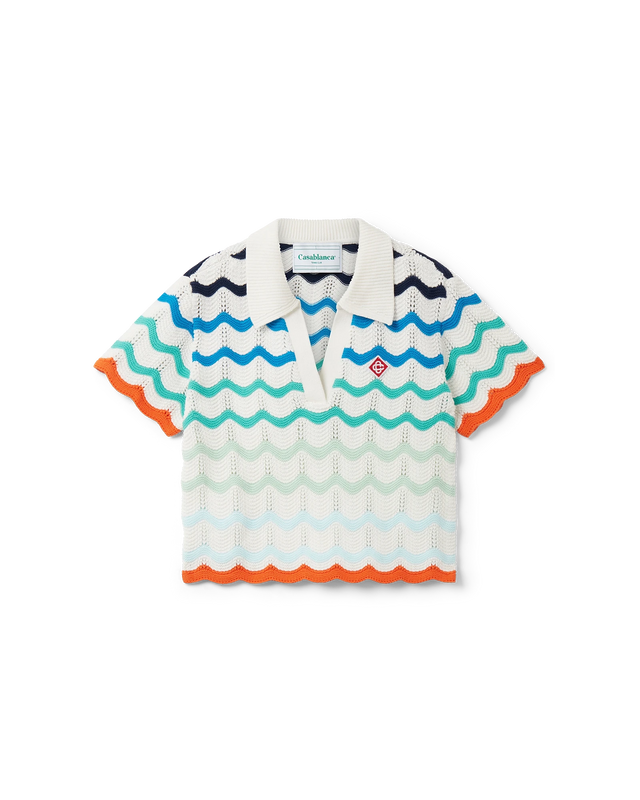 casablanca Gradient Wave Crochet Top | Casablanca Paris