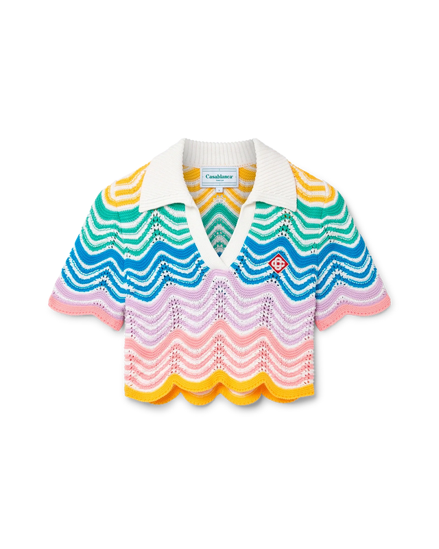 casablanca Gradient Wave Crochet Top | Casablanca Paris