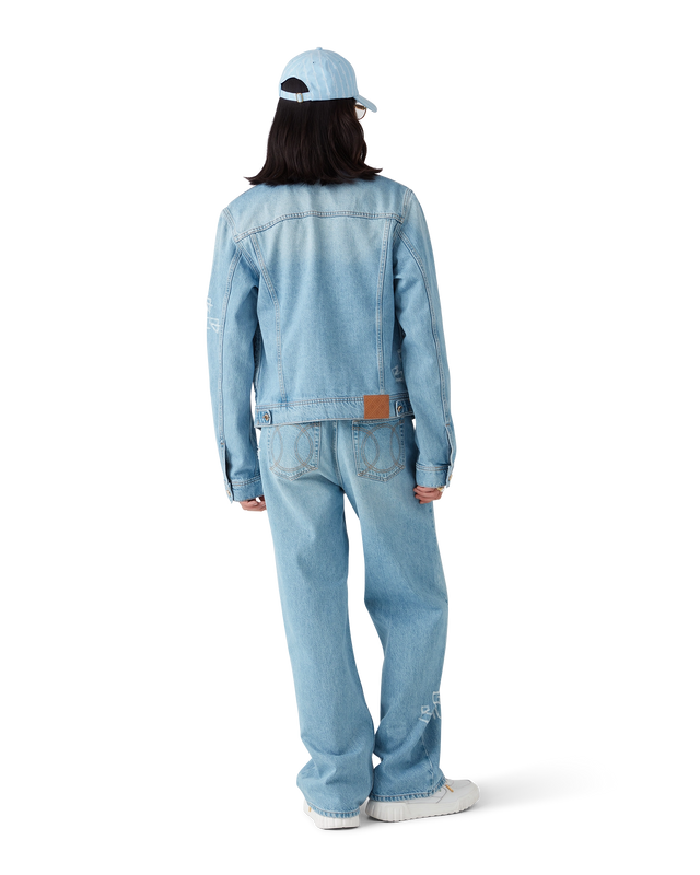 Casablanca Graffiti Distressed Denim Jacket | Casablanca Paris