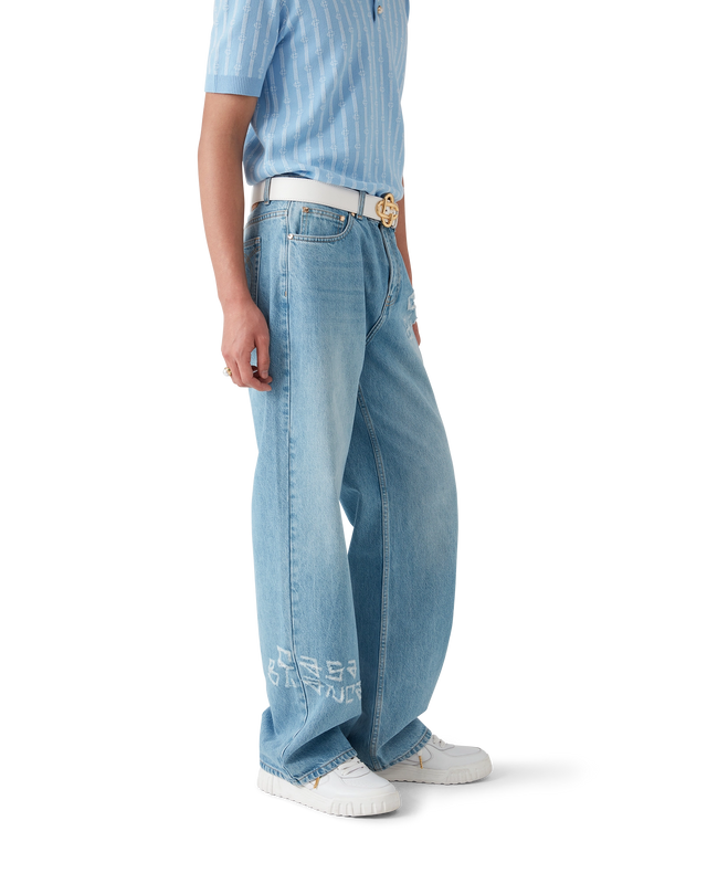 Casablanca Graffiti Distressed Denim Jeans | Casablanca Paris