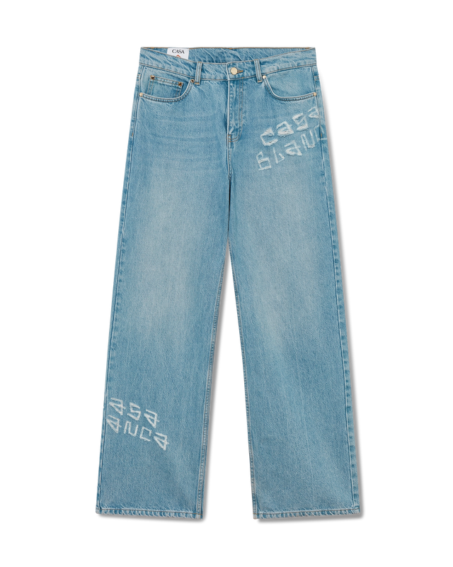 casablanca Graffiti Distressed Denim Jeans | Casablanca Paris