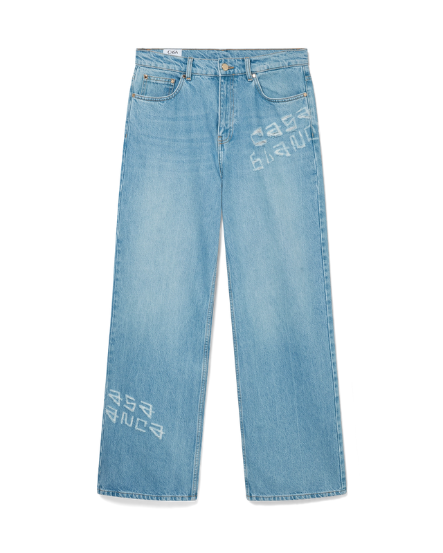 casablanca Graffiti Distressed Denim Jeans | Casablanca Paris