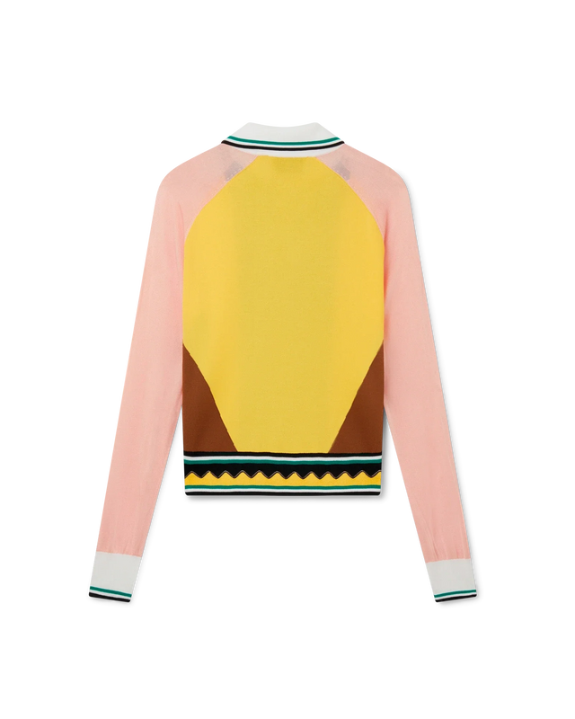 Casablanca Graphic Panelled Polo Shirt | Casablanca Paris