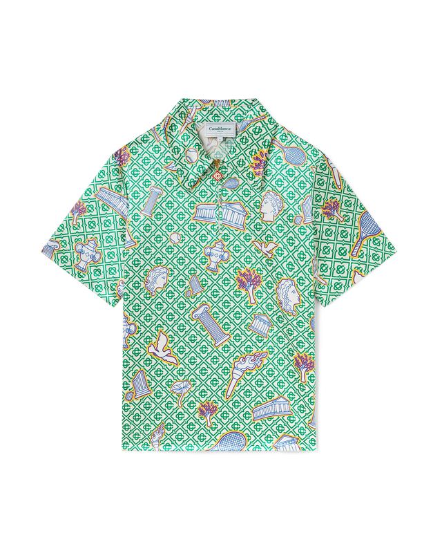 casablanca Greek Icons Quarter Zip Shirt | Casablanca Paris