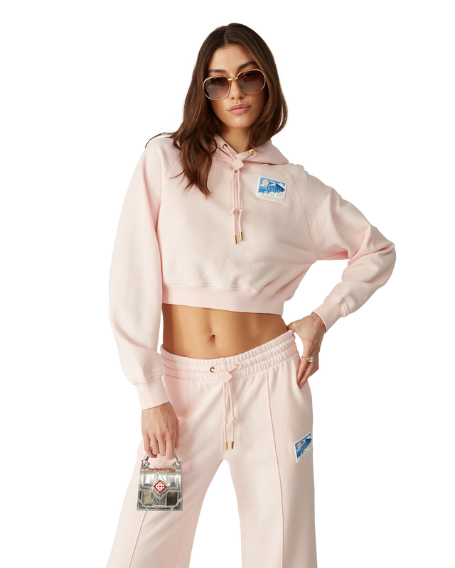 Casablanca Greek Temple Cropped Hooded Sweatshirt | Casablanca Paris