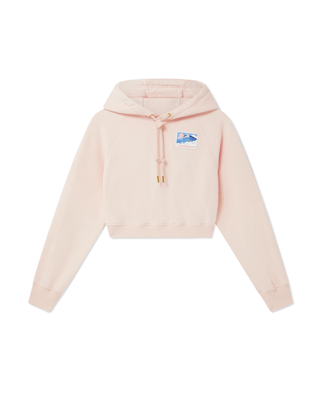 casablanca Greek Temple Cropped Hooded Sweatshirt | Casablanca Paris