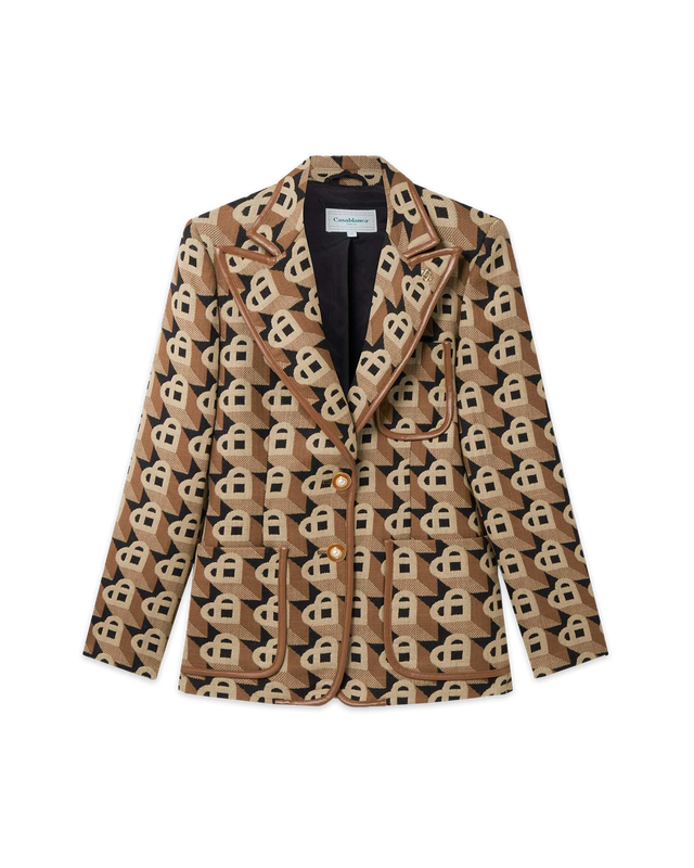 casablanca Heart Jacquard Single Breasted Jacket | Casablanca Paris