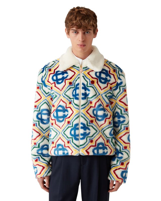 Casablanca Jacquard Faux Fur Jacket | Casablanca Paris