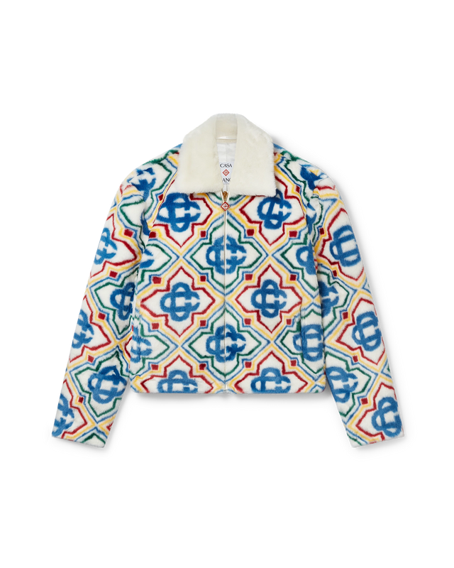 casablanca Jacquard Faux Fur Jacket | Casablanca Paris