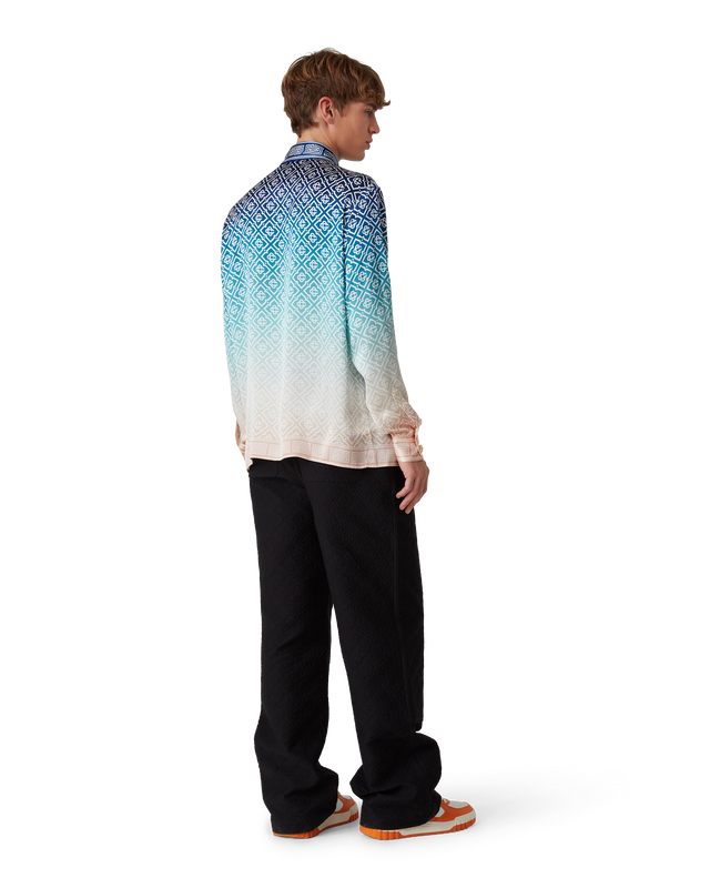 Casablanca Jacquard Gradient Long Sleeve Silk Shirt | Casablanca Paris