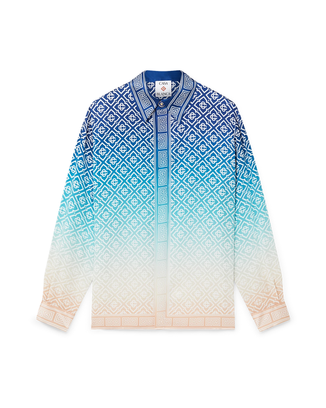 casablanca Jacquard Gradient Long Sleeve Silk Shirt | Casablanca Paris