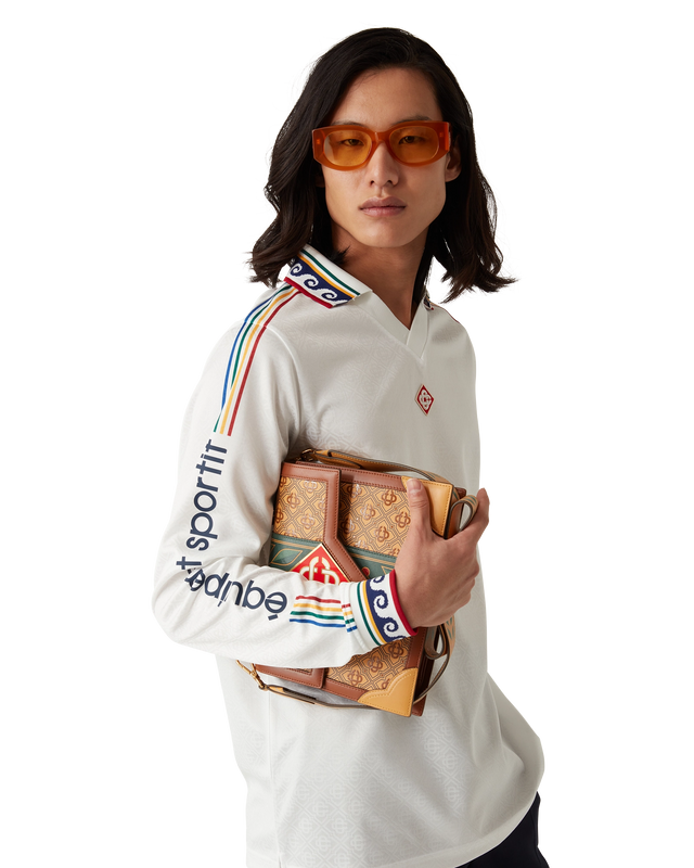 Casablanca Jacquard Monogram Football Long-Sleeve Shirt– Casablanca