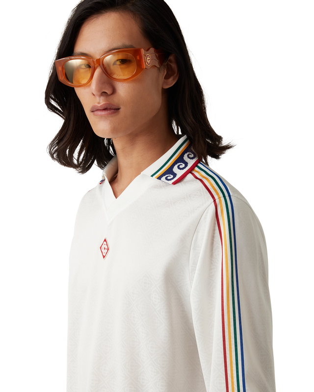 Casablanca Jacquard Monogram Football Long-Sleeve Shirt– Casablanca