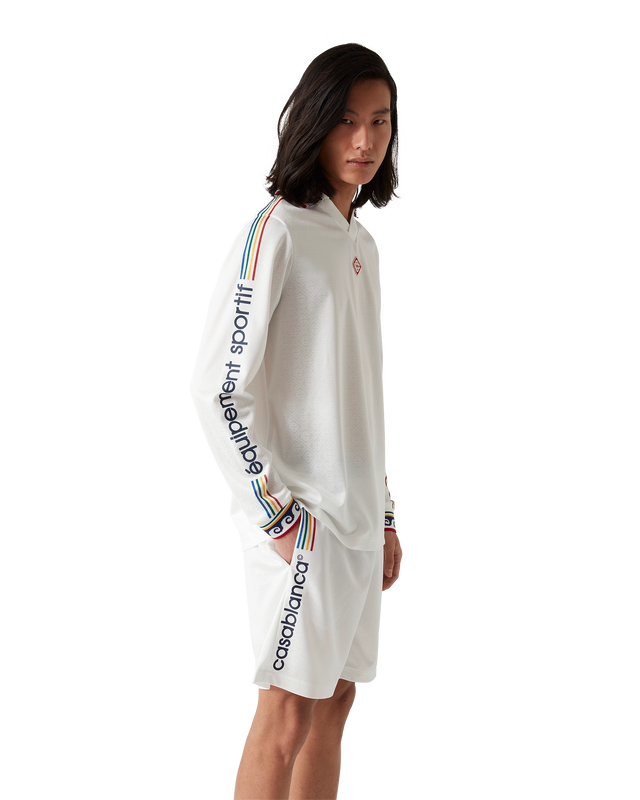 Casablanca Jacquard Monogram Football Long-Sleeve Shirt– Casablanca