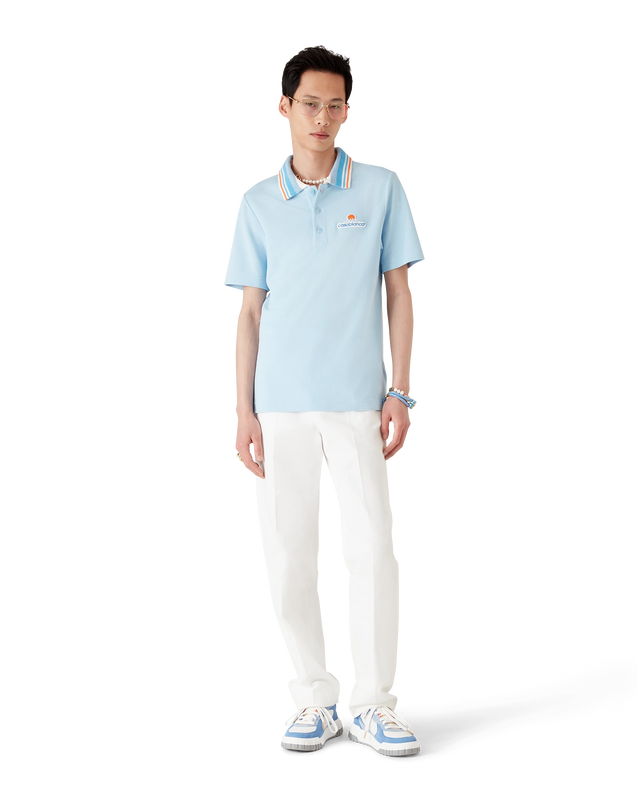 Casablanca Knit Pique Short Sleeve Polo Shirt | Casablanca Paris