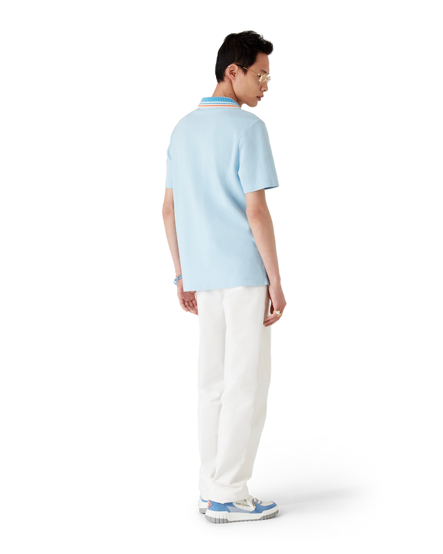 Casablanca Knit Pique Short Sleeve Polo Shirt | Casablanca Paris