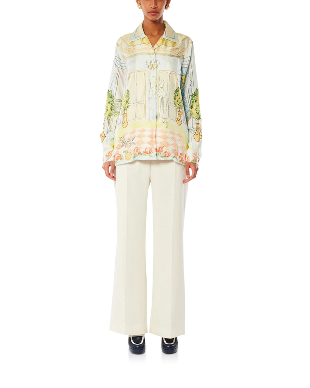 Casablanca L'Appartement De Reve Cuban Collar Silk Shirt | Casablanca Paris