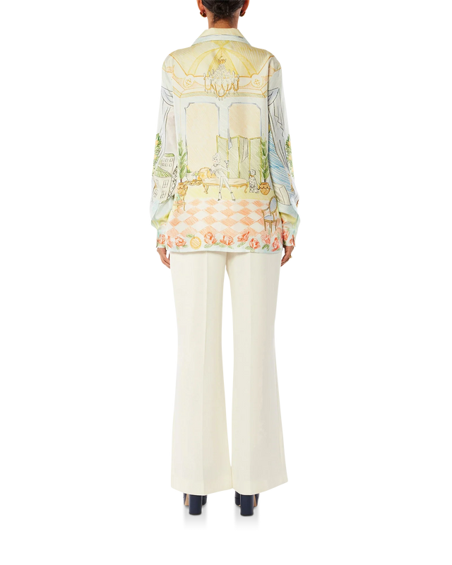 Casablanca L'Appartement De Reve Cuban Collar Silk Shirt | Casablanca Paris