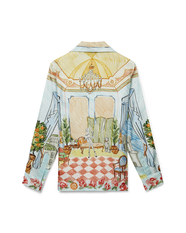 Casablanca L'Appartement De Reve Cuban Collar Silk Shirt | Casablanca Paris