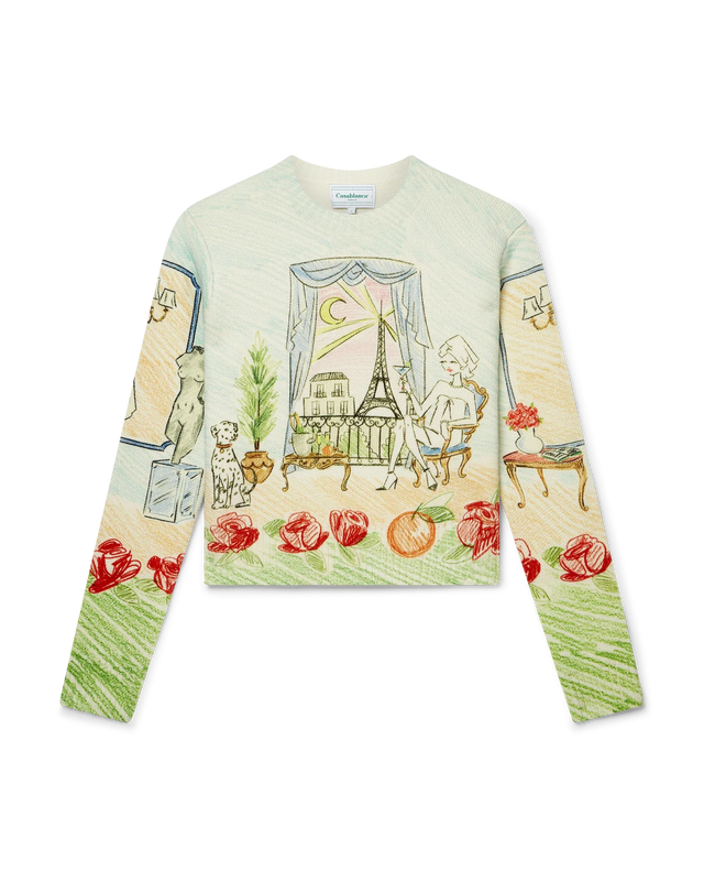 casablanca L'Appartement De Reve Printed Crew Neck Jumper | Casablanca Paris