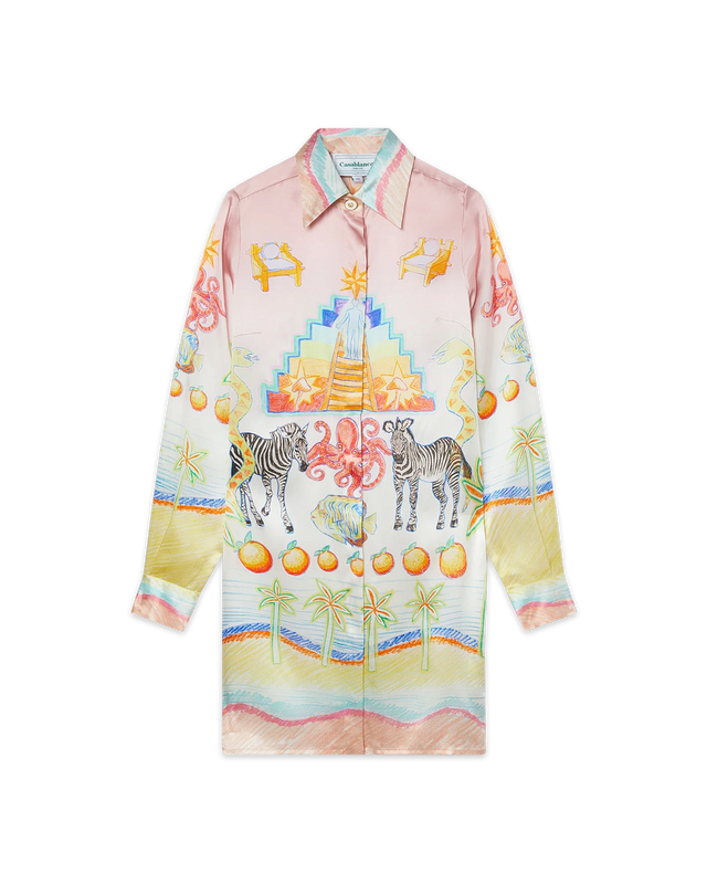 casablanca L'Arbre De Vie Button Through Dress | Casablanca Paris