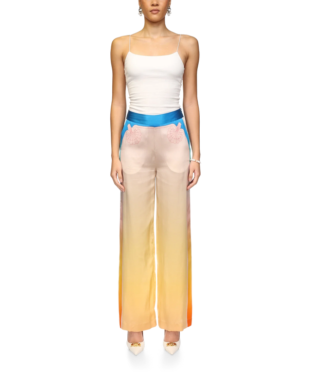 Casablanca L'Arc Coloré Silk Trousers | Casablanca Paris