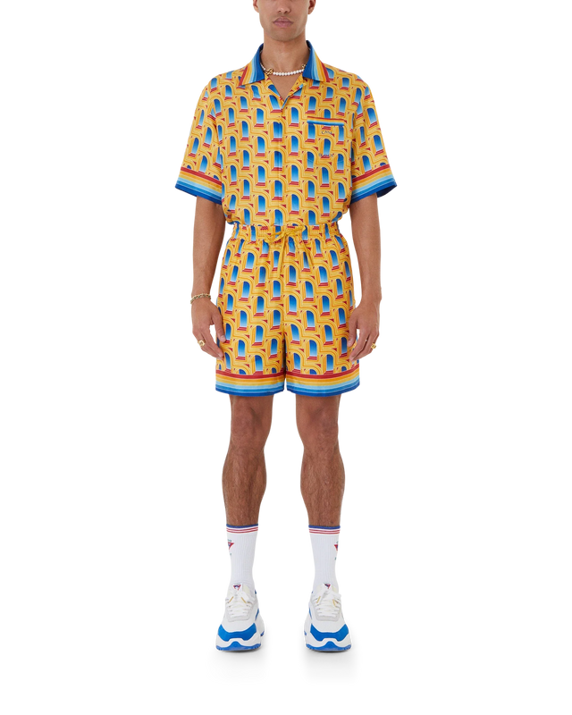 Casablanca L'Arche De Jour Silk Shorts | Casablanca Paris