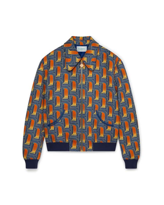 casablanca L'Arche De Nuit Jacquard Bomber Jacket | Casablanca Paris
