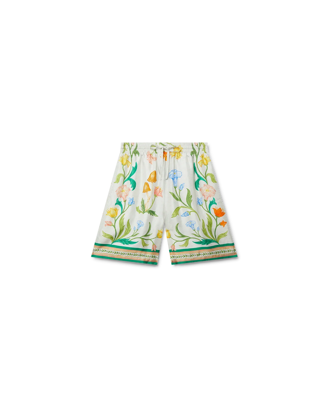 casablanca L'Arche Fleurie Silk Shorts | Casablanca Paris