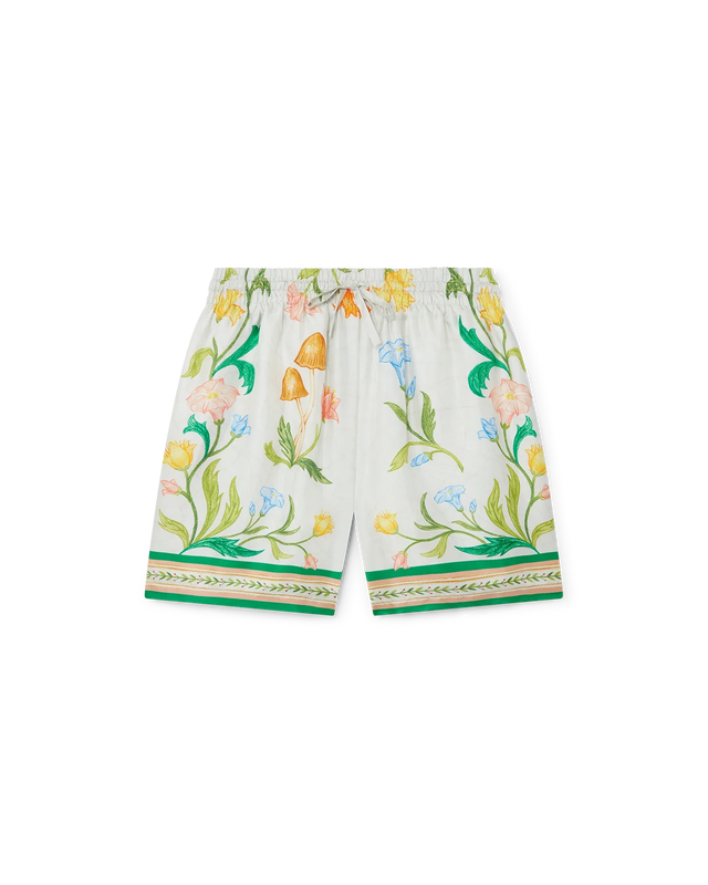 casablanca L'Arche Fleurie Silk Shorts | Casablanca Paris