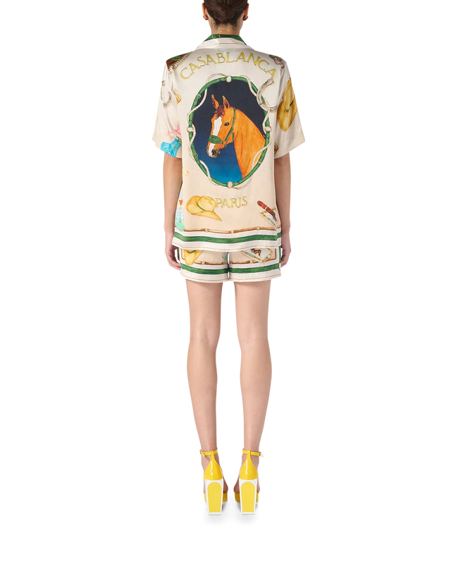 Casablanca L'Ecurie Blanche Silk Shirt | Casablanca Paris