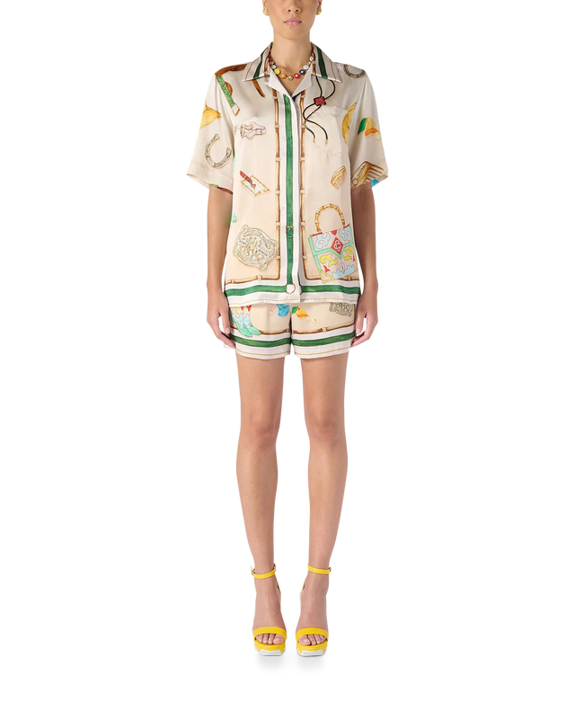 Casablanca L'Ecurie Blanche Silk Shirt | Casablanca Paris