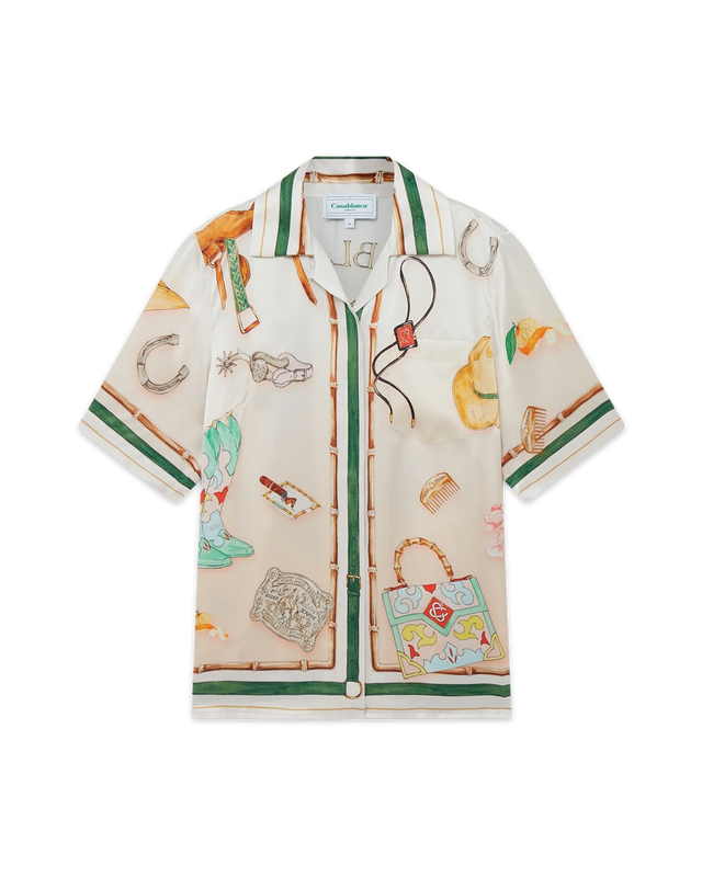 Casablanca L'Ecurie Blanche Silk Shirt | Casablanca Paris