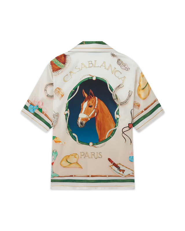 casablanca L'Ecurie Blanche Silk Shirt | Casablanca Paris
