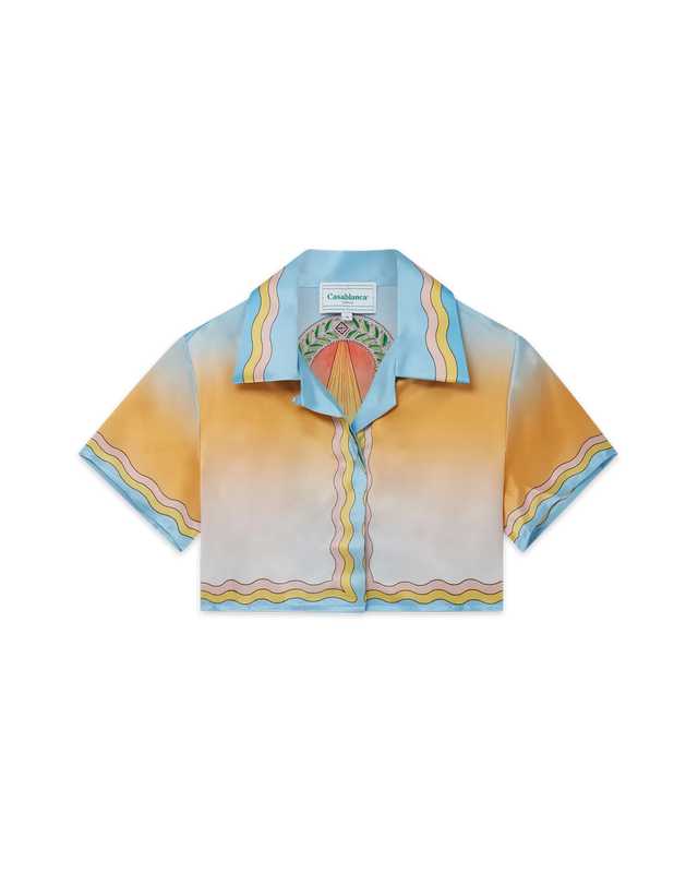 Casablanca La Danse Cropped Silk Shirt | Casablanca Paris